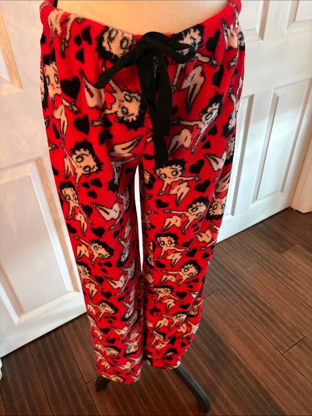 Women’s Red Betty Boop Fleece Pajama Pants
